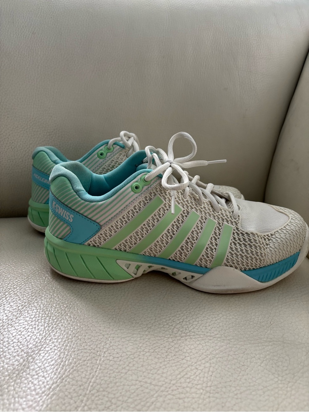 K-Swiss Pickleball Sneakers in Mint, Teal and White